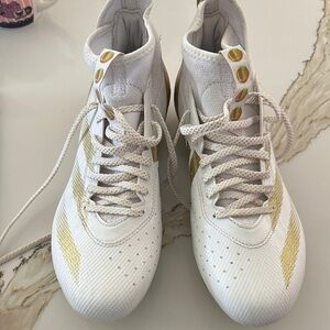 adidas White and Gold Women's Athletic Shoes